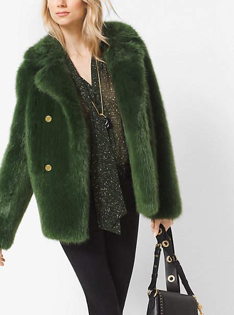 michael kors faux fur peacoat|Faux Fur Peacoat .